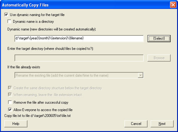 Automatically Copy Files