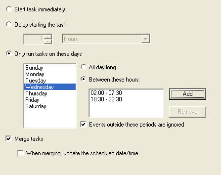 scheduler options